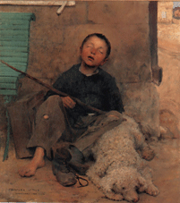 Le petit colporteur endormi (1882)